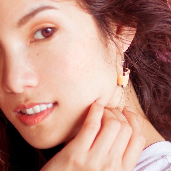 Colorful Boba Tea Earrings - Picture 3 of 4